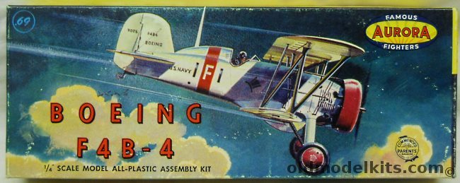 Aurora 1/48 Boeing F4B-4 - (F4B4), 122-69 plastic model kit